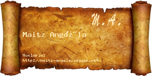 Maitz Angéla névjegykártya